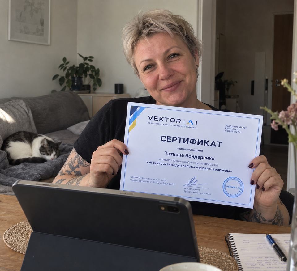 Tatjana Bondarenko mit VEKTOR-Zertifikat
