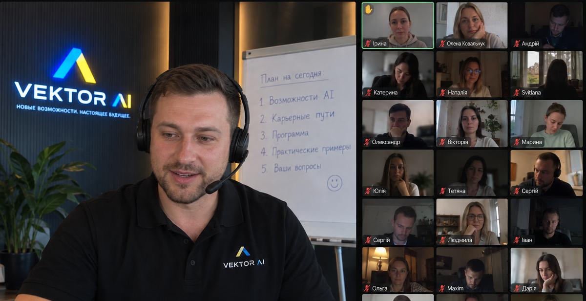 Visualisierung: Live-Unterricht bei VEKTOR